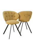 2er-Set Stuhl | 2er-Set Stuhl Nottingham Twill - Ockergelb von Akante online kaufen bei LIVINGforme.