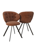 2er-Set Stuhl | 2er-Set Stuhl Nottingham Twill - Terracotta von Akante online kaufen bei LIVINGforme.