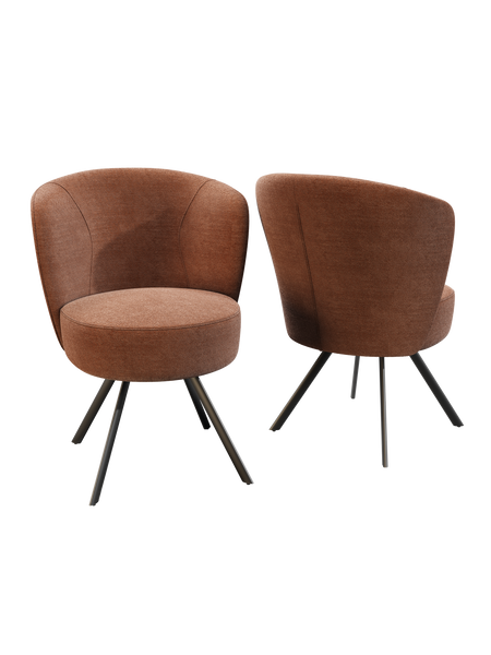 2er-Set Stuhl | 2er-Set Stuhl Prague - Terracotta von Akante online kaufen bei LIVINGforme.