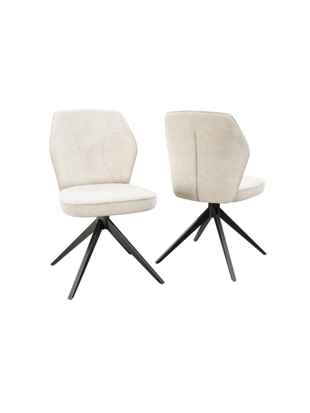 2er-Set Stuhl | 2er-Set Stuhl Vienna Twill | CH172 - Off-white von Akante online kaufen bei LIVINGforme.