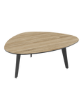 Couchtisch Galet 92 x 76 x 33 cm, Platte Eiche hell, Schrägansicht