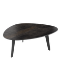 Couchtisch Galet 92 x 76 x 33 cm, Platte Rostbraun, Schrägansicht