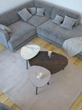 Couchtisch Galet 92 x 76 x 33 cm, Platte Rostbraun, im Raum