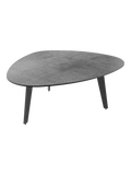 Couchtisch Galet 92 x 76 x 33 cm, Platte Silver, Schrägansicht