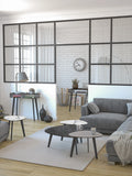 Couchtisch Galet 92 x 76 x 33 cm, Platte Titan, im Raum