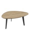 Couchtisch Galet 92 x 76 x 38 cm, Platte Eiche hell, Schrägansicht