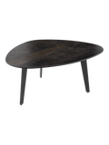 Couchtisch Galet 92 x 76 x 38 cm, Platte Rostbraun, Schrägansicht
