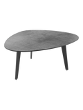 Couchtisch Galet 92 x 76 x 38 cm, Platte Silver, Schrägansicht