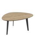 Couchtisch Galet 92 x 76 x 43 cm, Platte Eiche hell, Schrägansicht