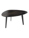 Couchtisch Galet 92 x 76 x 43 cm, Platte Rostbraun, Schrägansicht
