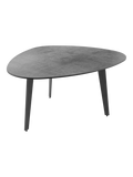 Couchtisch Galet 92 x 76 x 43 cm, Platte Silver, Schrägansicht