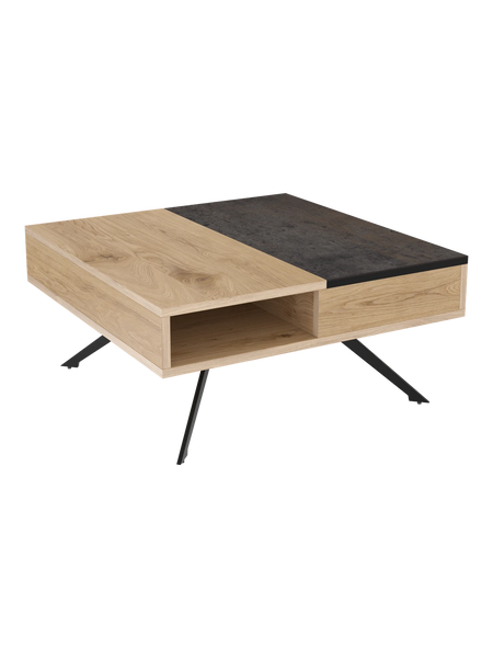 Couchtisch Dakota, Platte Rostbraun, geschlossen