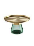 Couchtische | Couchtisch Drop - Bronzeoptik/grüner Glasfuß von Akante online kaufen bei LIVINGforme.