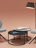 Couchtisch Dolce Vita, Platte Marmoroptik Marquina, im Raum