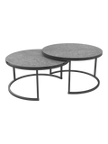 Couchtisch Dolce Vita, Platte Silver, als Set mit einem zweiten Dolce-Vita-Tisch