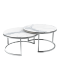 Couchtisch Dolce Vita, Platte Marmoroptik matt, als Set mit einem zweiten Dolce-Vita-Tisch