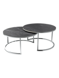 Couchtisch Dolce Vita, Platte Marmoroptik Marquina, als Set mit einem zweiten Dolce-Vita-Tisch