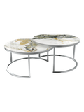 Couchtisch Dolce Vita, Platte Marmoroptik Doro, als Set mit einem zweiten Dolce-Vita-Tisch