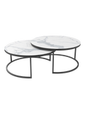 Couchtisch Dolce Vita, Platte Marmoroptik matt, als Set mit einem zweiten Dolce-Vita-Tisch