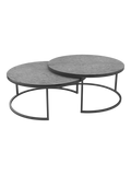 Couchtisch Dolce Vita, Platte Silver, als Set mit einem zweiten Dolce-Vita-Tisch