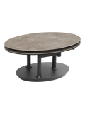 Couchtisch Alba Roulette, Platte Zementgrau, Platten übereinander