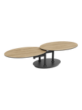Couchtisch Alba Roulette, Platte Eiche hell, Platten aufgeschwenkt