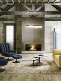 Couchtisch Alba Roulette, Platte Marmoroptik matt, im Raum