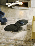 Couchtisch Alba Roulette, Platte Titan, im Raum