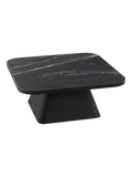 Couchtisch Petra, Platte Marmoroptik Marquina, Schrägansicht