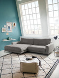 Uptown 2.0 – Ecksofa Longchair long groß mit Armlehne links – 1,5-Sitzer mit Armlehne rechts