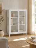 Vitrine | Brisbane Vitrine weiß, 80 x 40 x 101 cm - von House Nordic online kaufen bei LIVINGforme.
