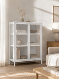 Vitrine | Brisbane Vitrine weiß, 80 x 40 x 101 cm - von House Nordic online kaufen bei LIVINGforme.