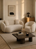 Hawkes Set – 2,5-Sitzer Sofa + Loungesessel, sand Sofa-Set Living Nordic