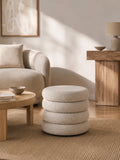 Brooklyn Pouf Bouclé, beige, mit Stauraum Pouf Living Nordic
