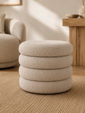 Brooklyn Pouf Bouclé, beige, mit Stauraum Pouf Living Nordic