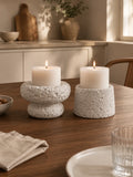 Kerzenhalter-Set Zement, grau Kerzenhalter Living Nordic