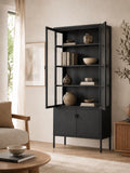 Vitrine | Brisbane Vitrine schwarz - von House Nordic online kaufen bei LIVINGforme.