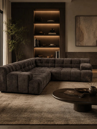 Ecksofa | Temple Sofa | "Element Armteil links + Ecke + Element Armteil rechts" - von designwerk online kaufen bei LIVINGforme.
