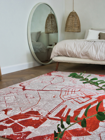 Teppich Rechteckig | Cities Amsterdam – Orange Cut Teppich | Art.-Nr. 9323 - von Louis de Poortere online kaufen bei LIVINGforme.
