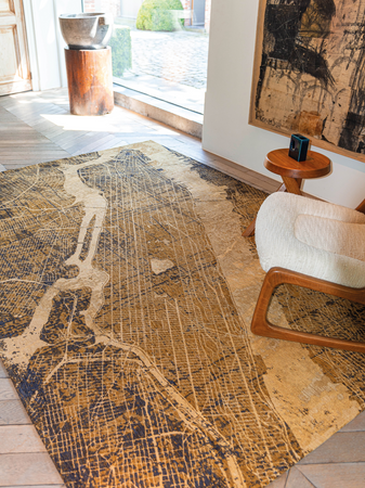 Teppich Rechteckig | Cities New York - Gatsby Gold Teppich | Art.-Nr. 9315 - von Louis de Poortere online kaufen bei LIVINGforme.