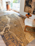 Teppich Rechteckig | Cities New York - Gatsby Gold Teppich | Art.-Nr. 9315 - von Louis de Poortere online kaufen bei LIVINGforme.