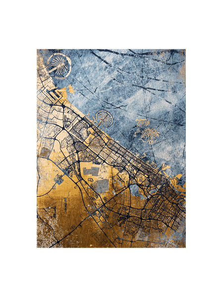 Teppich Rechteckig | Cities Dubai – Gold Sea Teppich | Art.-Nr. 9698 - von Louis de Poortere online kaufen bei LIVINGforme.