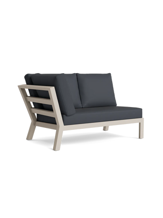 Timber Lounge bench right, high armrest