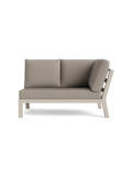 Timber Lounge Bank links, hohe Armlehne