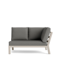 Timber Lounge Bank links, hohe Armlehne