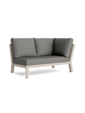 Timber Lounge Bank links, hohe Armlehne