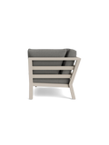 Timber Lounge Bank links, hohe Armlehne