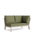 Timber Lounge Bank links, hohe Armlehne