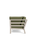 Timber Lounge Bank links, hohe Armlehne