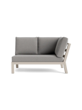 Timber Lounge Bank links, hohe Armlehne